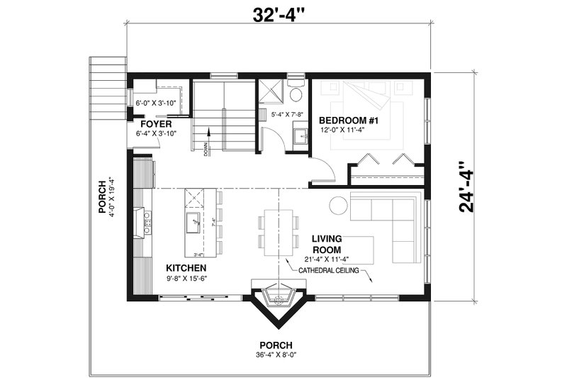 House Plan Design - Floor Plan - Main Floor for Contemporary House Plan #23-2040 - 3 bed, 2 bath