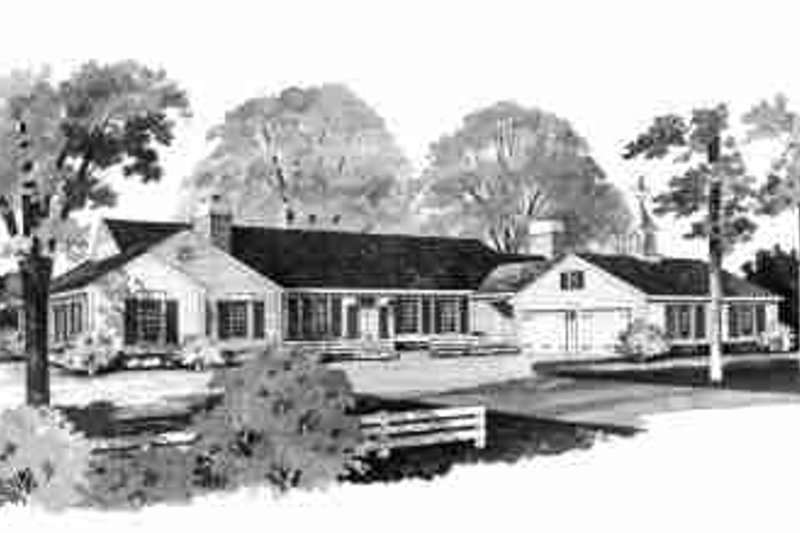 Dream House Plan - Ranch Exterior - Front Elevation Plan #72-304