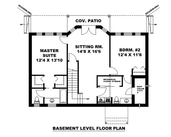 Dream House Plan - Craftsman Floor Plan - Lower Floor Plan #117-1020