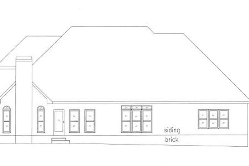 Dream House Plan - Exterior - Rear Elevation for Traditional House Plan #437-37 - 4 bed, 3.5 bath