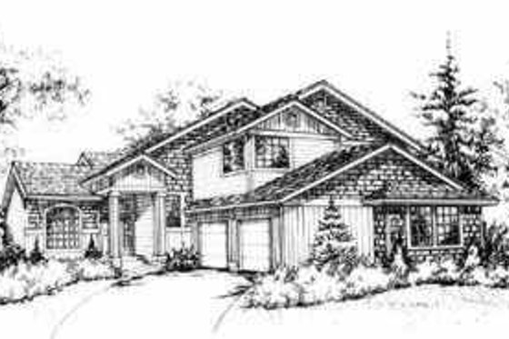 Exterior - Front Elevation for Bungalow House Plan #78-132 - 3 bed, 3 bath