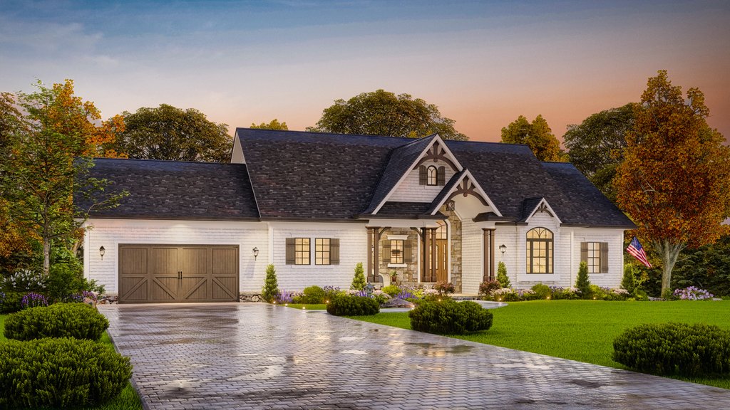 Exterior - Front Elevation 5 for Traditional House Plan #54-710 - 4 bed, 4 bath