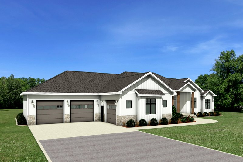 Architectural House Design - Ranch Exterior - Other Elevation Plan #1084-2