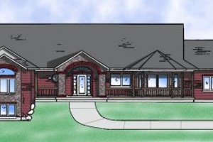 Country Exterior - Front Elevation Plan #5-123