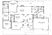 Adobe / Southwestern Style House Plan - 4 Beds 3 Baths 3061 Sq/Ft Plan #1-764 