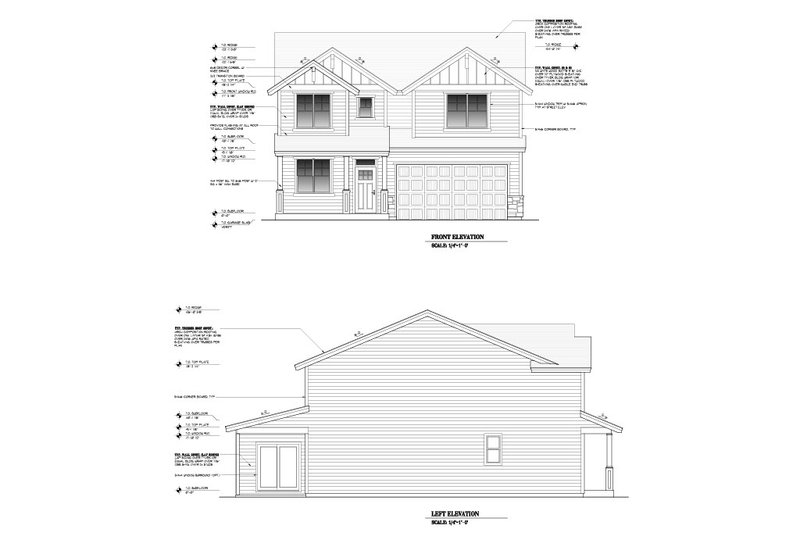 House Design - Exterior - Other Elevation for Prairie House Plan #53-753 - 4 bed, 2.5 bath