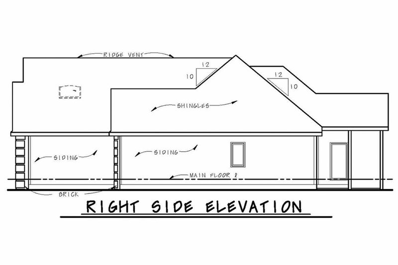 Home Plan - Right Side Elevation