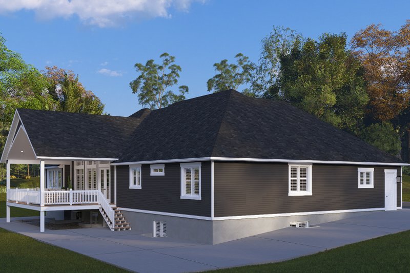 Architectural House Design - Exterior - Rear Elevation 2 for Craftsman House Plan #1060-496 - 3 bed, 2.5 bath