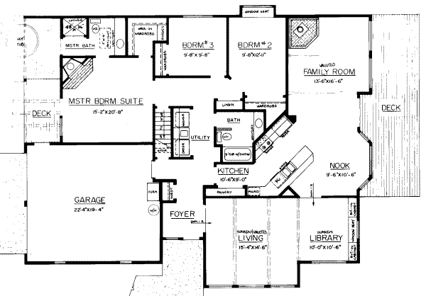 Traditional Floor Plan - Main Floor Plan #303-104
