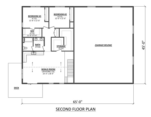 Home Plan - Floor Plan - Upper Floor for Barndominium House Plan #1089-38 - 3 bed, 2.5 bath