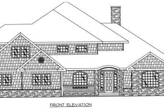 Exterior - Other Elevation for European House Plan #117-562 - 3 bed, 2.5 bath