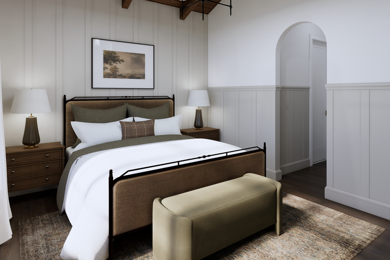 Architectural House Design - Interior - Master Bedroom 1 for European House Plan #1114-124 - 3 bed, 2.5 bath