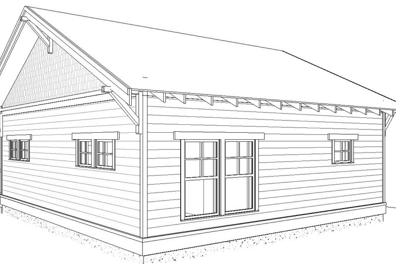 House Design - Exterior - Other Elevation for Craftsman House Plan #895-150 - 2 bed, 1 bath