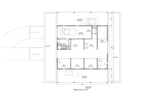 Floor Plan - Main Floor for Country House Plan #1069-32 - 4 bed, 3 bath