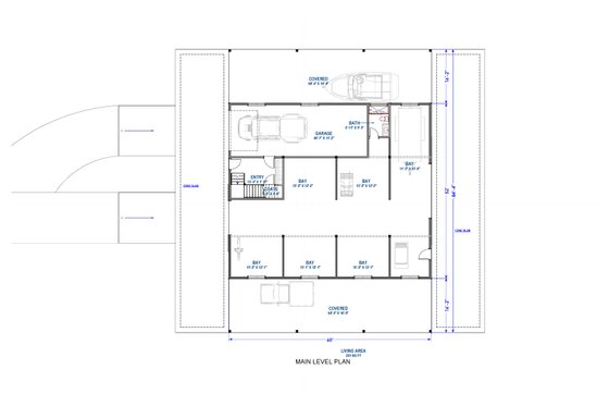 Floor Plan - Main Floor for Country House Plan #1069-32 - 4 bed, 3 bath