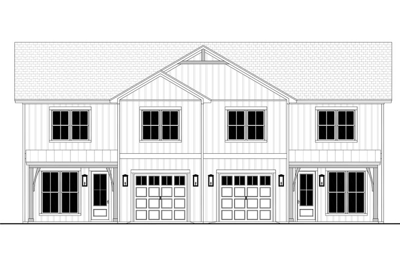 House Blueprint - Exterior - Front Elevation 4 for Farmhouse House Plan #430-360 - 3 bed, 2.5 bath
