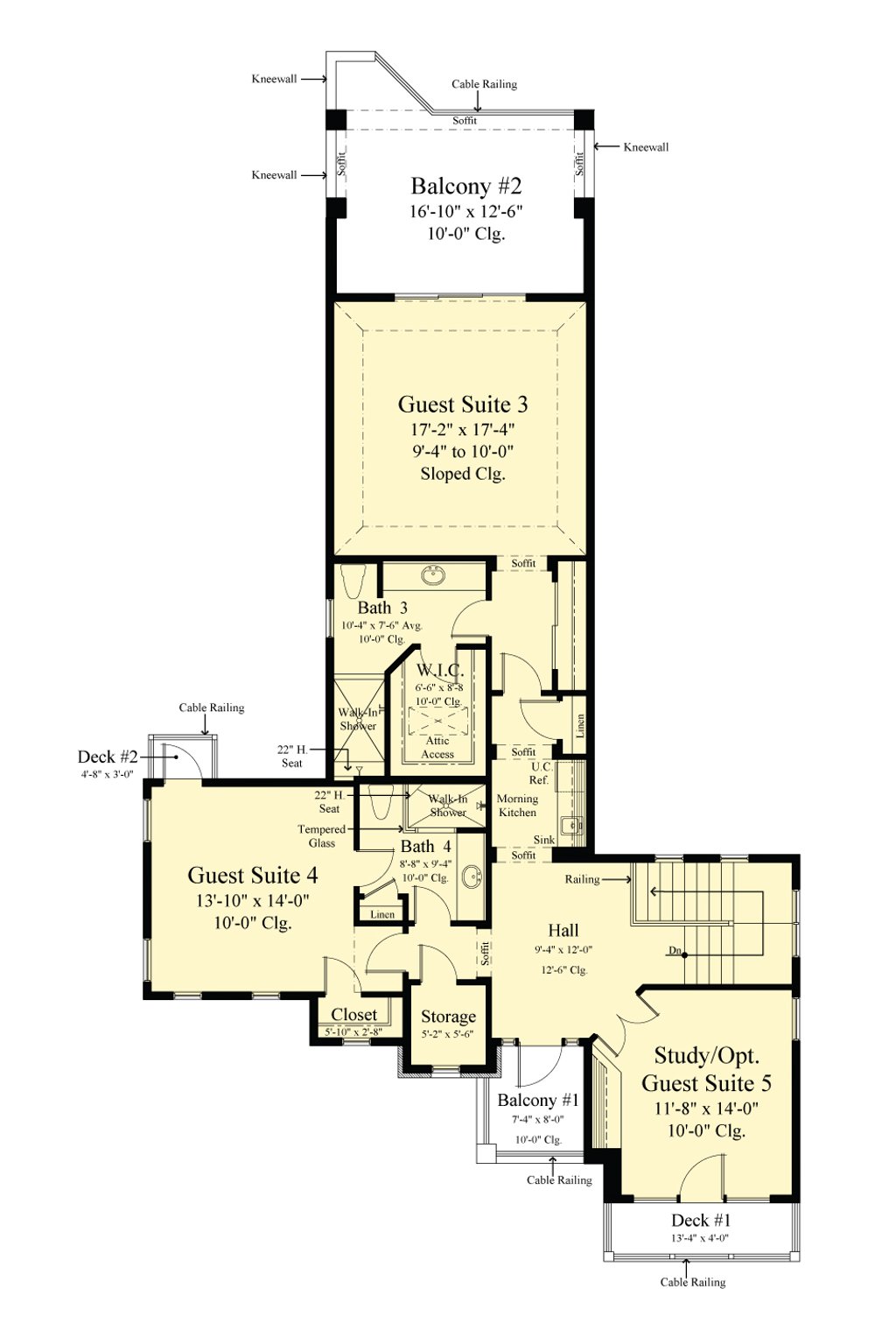 Floor Plan - Upper Floor for Contemporary House Plan #930-552 - 5 bed, 4.5 bath