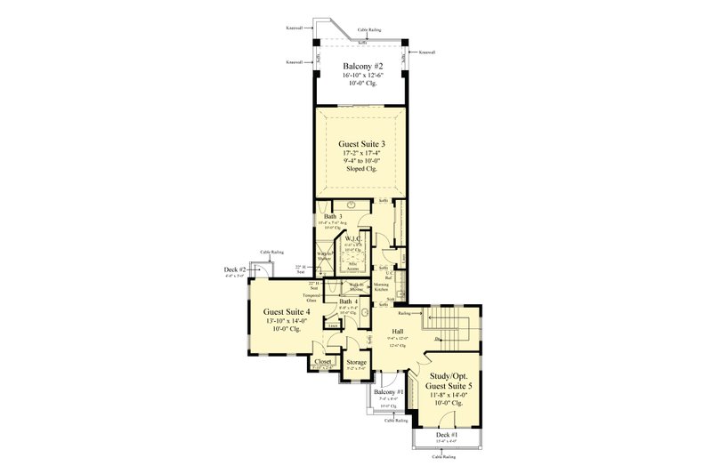 Dream House Plan - Floor Plan - Upper Floor for Contemporary House Plan #930-552 - 5 bed, 4.5 bath