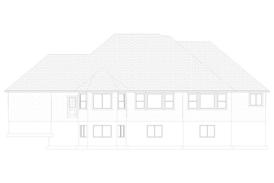 Exterior - Rear Elevation 2 for Traditional House Plan #1060-107 - 3 bed, 2.5 bath