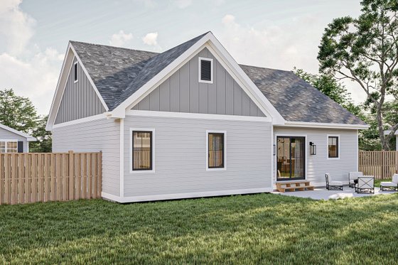 Exterior - Rear Elevation for Traditional House Plan #455-602 - 3 bed, 2.5 bath