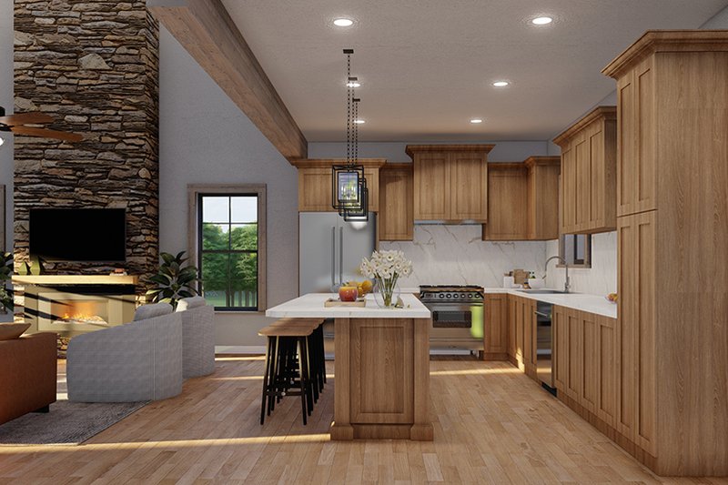 Architectural House Design - Interior - Kitchen 1 for Cottage House Plan #923-322 - 3 bed, 3 bath