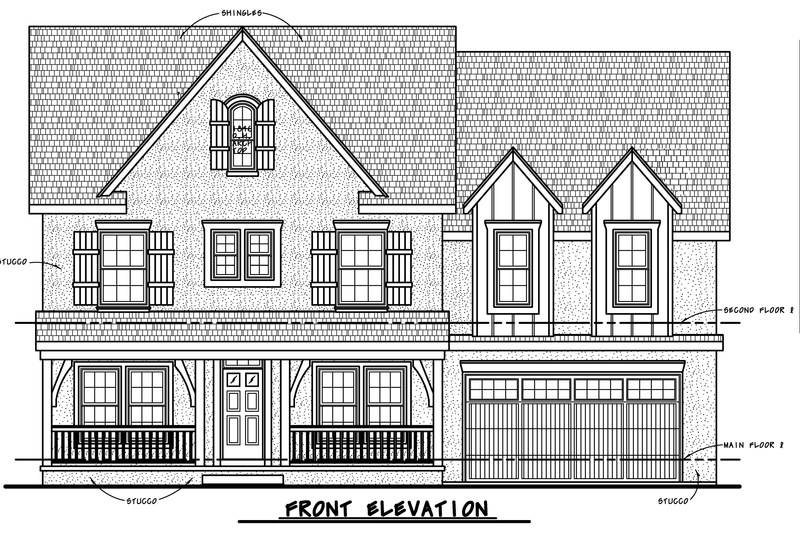 Home Plan - Exterior - Front Elevation 3 for Farmhouse House Plan #20-2600 - 5 bed, 3.5 bath