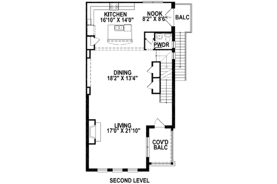 Floor Plan - Upper Floor for European House Plan #141-221 - 3 bed, 3.5 bath