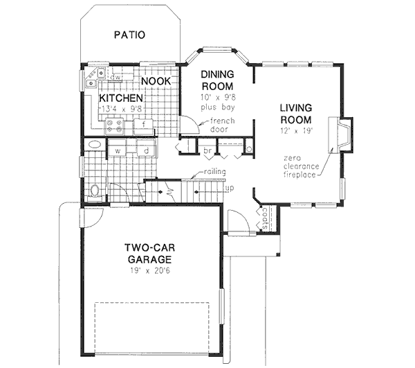 Architectural House Design - Traditional Floor Plan - Main Floor Plan #18-9103