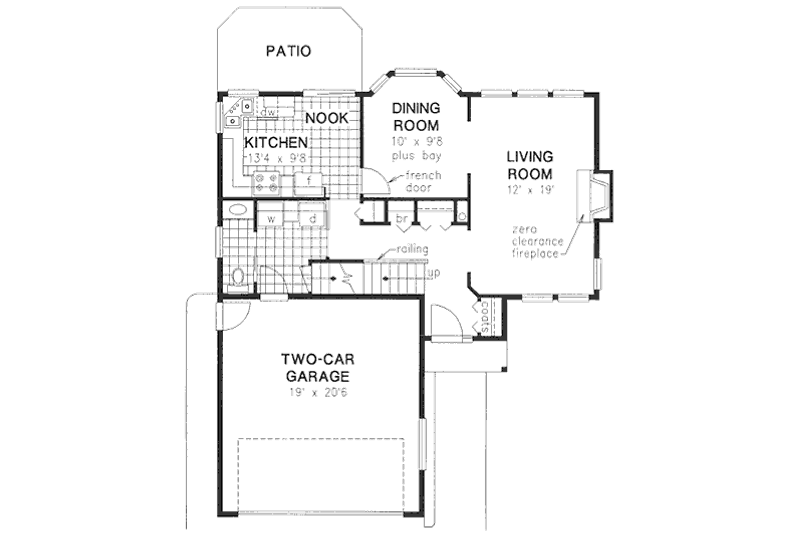 Dream House Plan - Floor Plan - Main Floor for Traditional House Plan #18-9103 - 3 bed, 2.5 bath