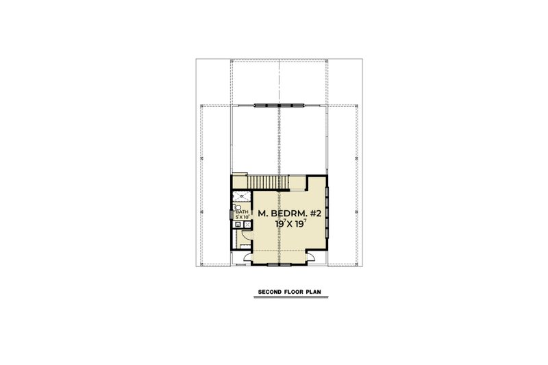 Architectural House Design - Floor Plan - Upper Floor for Cabin House Plan #1070-100 - 2 bed, 2 bath