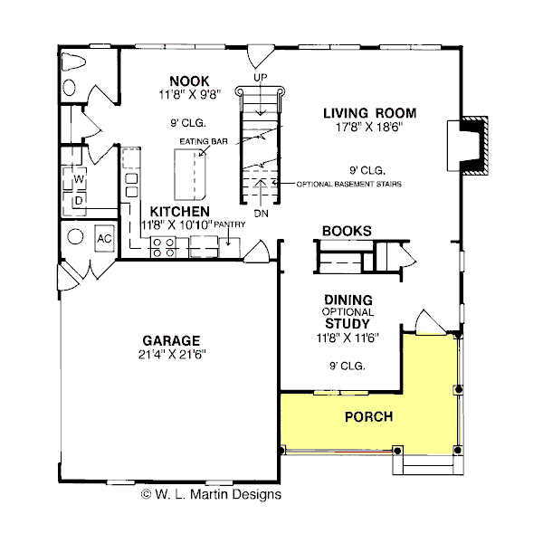 House Plan Design - Traditional Floor Plan - Main Floor Plan #20-187