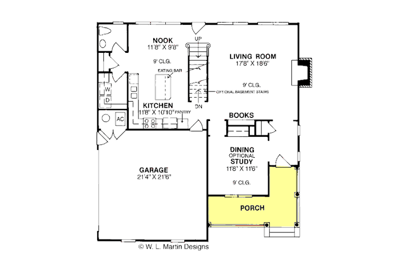 Home Plan - Floor Plan - Main Floor for Traditional House Plan #20-187 - 3 bed, 2.5 bath