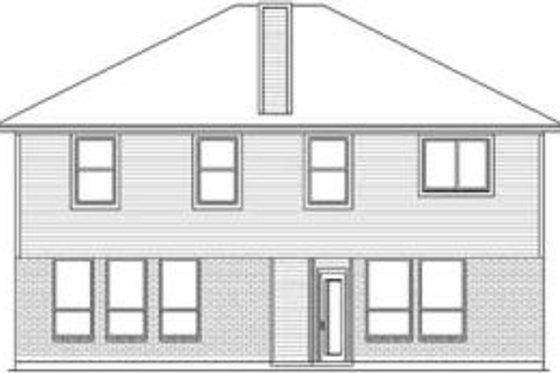 Exterior - Rear Elevation for Traditional House Plan #84-164 - 4 bed, 3 bath