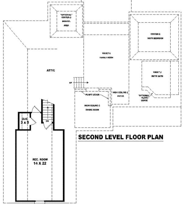 Floor Plan - Upper Floor for Traditional House Plan #81-898 - 3 bed, 2 bath
