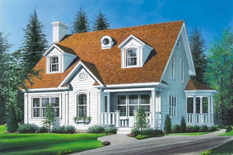 Home Plan - Country Exterior - Front Elevation Plan #23-213