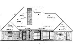 Exterior - Rear Elevation for European House Plan #310-816 - 4 bed, 3 bath