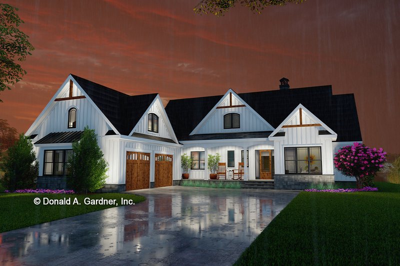 Architectural House Design - Exterior - Front Elevation 4 for Ranch House Plan #929-1164 - 4 bed, 2.5 bath
