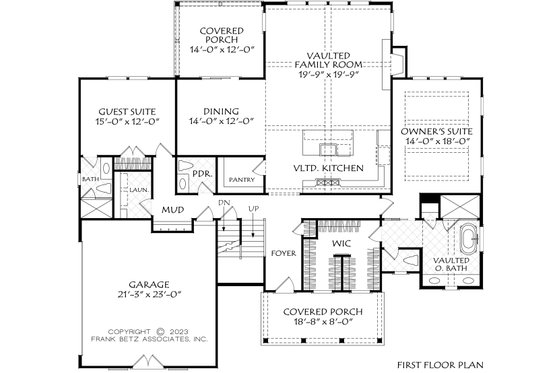 Floor Plan - Main Floor for Traditional House Plan #927-1046 - 4 bed, 4.5 bath