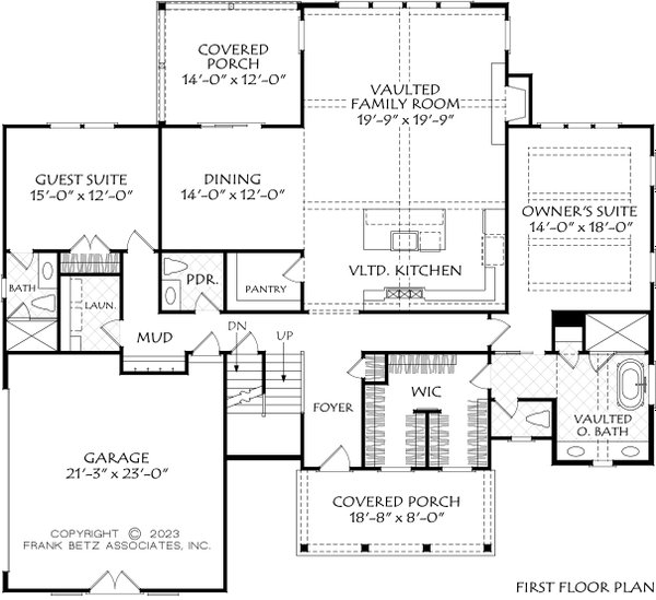 Traditional Style House Plan - 4 Beds 4.5 Baths 2908 Sq/Ft Plan #927 ...