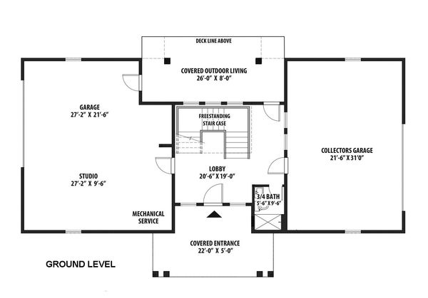 Home Plan - Barndominium Floor Plan - Lower Floor Plan #569-37