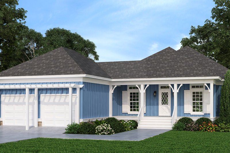 Traditional Style House Plan - 3 Beds 2 Baths 1362 Sq/Ft Plan #45-620