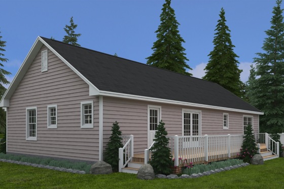 Exterior - Other Elevation 3 for Country House Plan #1082-8 - 3 bed, 2 bath