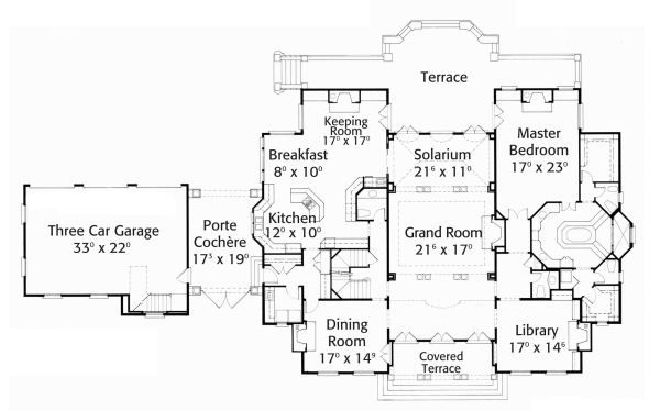 European Floor Plan - Main Floor Plan #429-43
