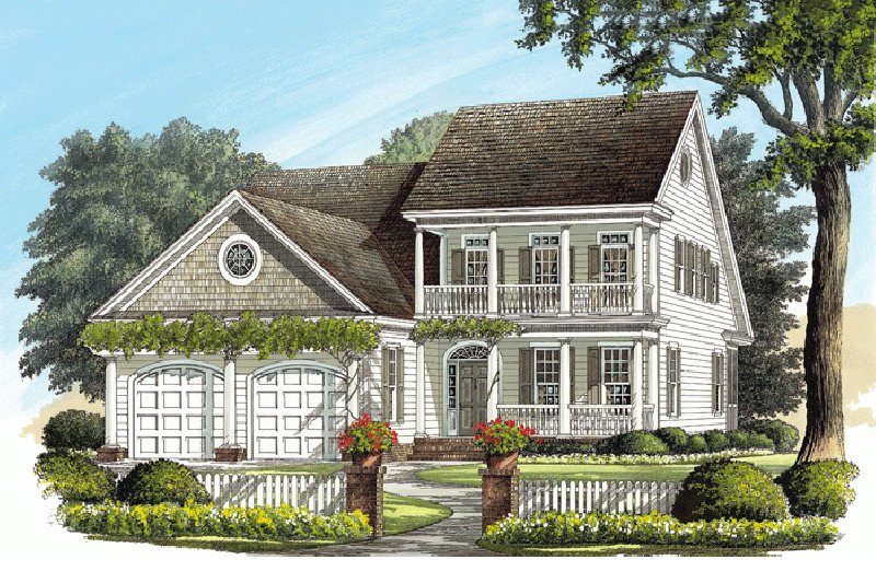 Architectural House Design - Southern Exterior - Front Elevation Plan #137-189