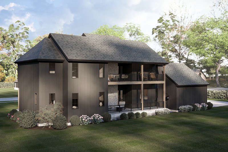 Home Plan - Exterior - Rear Elevation for Cottage House Plan #455-806 - 3 bed, 4 bath