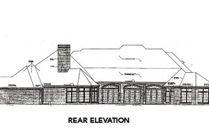 Exterior - Rear Elevation for European House Plan #310-664 - 3 bed, 4 bath