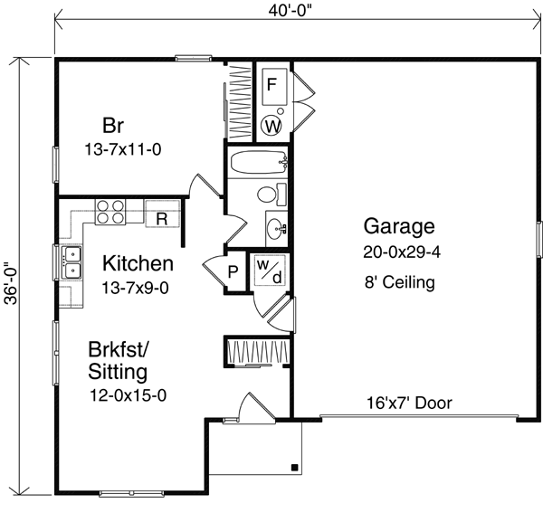 Architectural House Design - Traditional Floor Plan - Main Floor Plan #22-416
