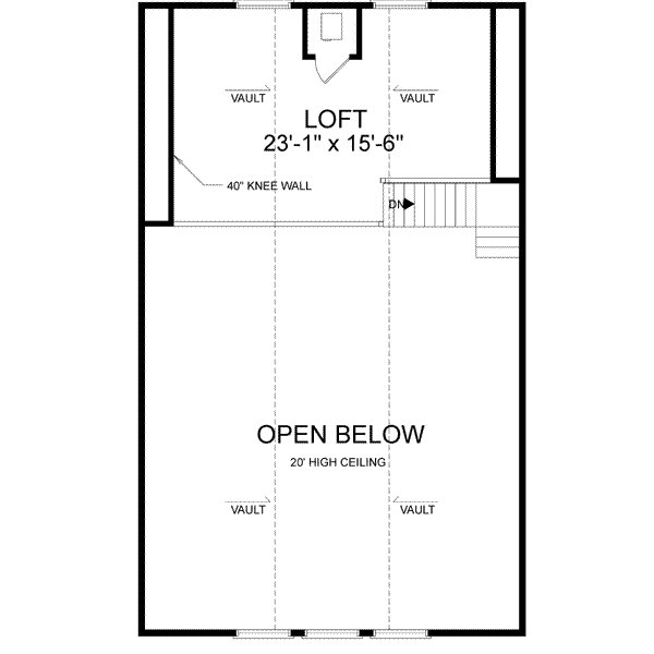 Cabin Floor Plan - Upper Floor Plan #56-133