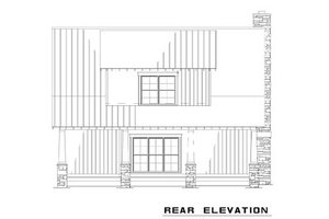 Exterior - Rear Elevation for Bungalow House Plan #17-2481 - 3 bed, 2 bath