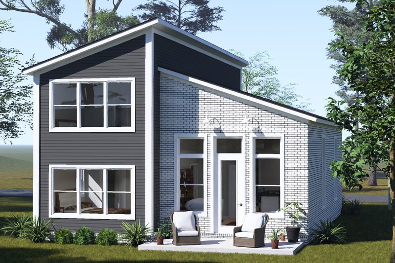 Dream House Plan - Exterior - Rear Elevation for Modern House Plan #513-2477 - 3 bed, 3 bath